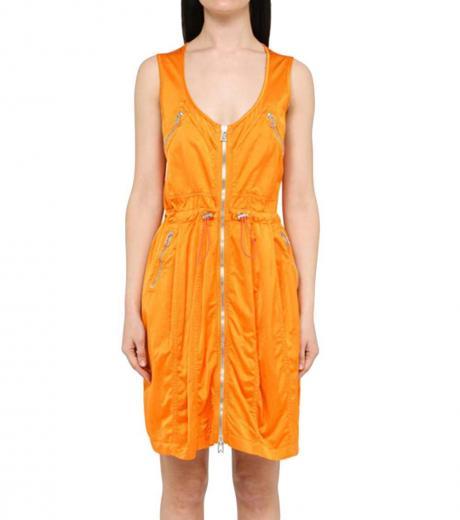 orange-zip-closure-dress