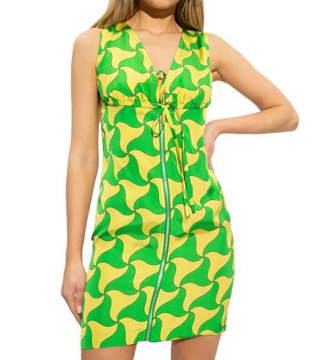green-sleeveless-printed-dress