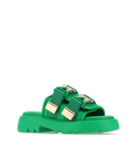 green-double-buckle-slides