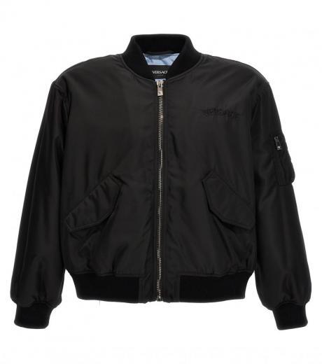 black-logo-bomber-jacket
