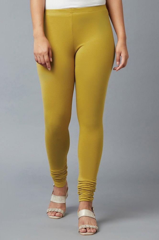 women-yellow-ankle-length-cotton-lycra-churidar