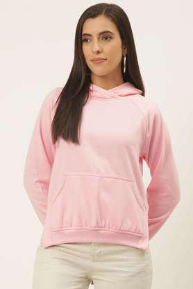 solid-blended-hooded-women's-sweatshirt---pink