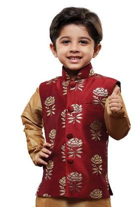 boys-maroon-and-gold-silk-blend-nehru-jacket---maroon
