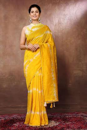 printed-cotton-party-wear-women's-saree---yellow