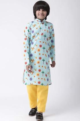 printed-cotton-regular-fit-boys-kurta-pyjama-set---multi