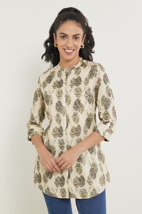 printed-rayon-mandarin-women's-tunic---natural