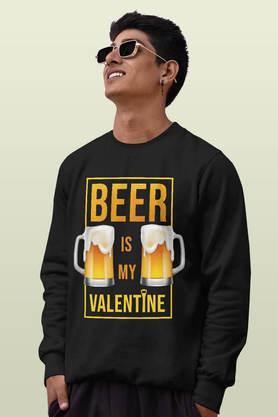 beer-my-valentine-round-neck-mens-sweatshirt---black