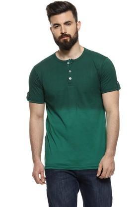 men's-regular-fit-solid-t-shirt---green