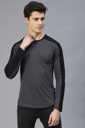 colorblocked-cotton-slim-fit-men's-t-shirt---dark-grey