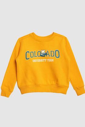 printed-cotton-crew-neck-girls-sweatshirt---yellow