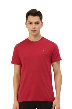 solid-cotton-regular-fit-men's-t-shirt---dark_red