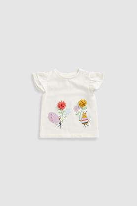 solid-cotton-round-neck-infant-girls-top---white