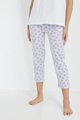 regular-fit-calf-length-cotton-women's-casual-wear-pyjamas---off-white