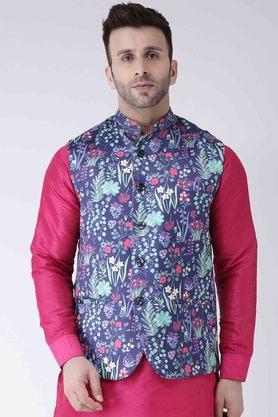 printed-polyester-blend-regular-fit-men's-occasion-wear-nehru-jacket---blue
