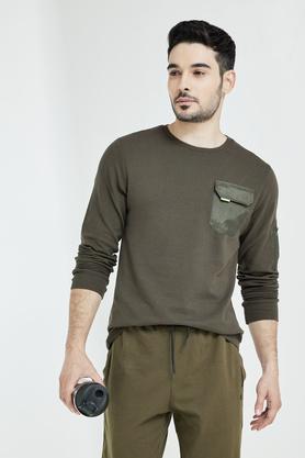 solid-cotton-regular-fit-men's-t-shirt---olive