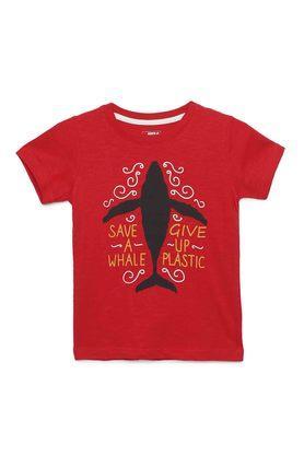printed-cotton-round-neck-boys-t-shirt---red
