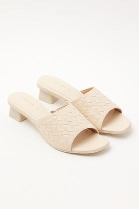 pu-slipon-women's-casual-block-heels---cream