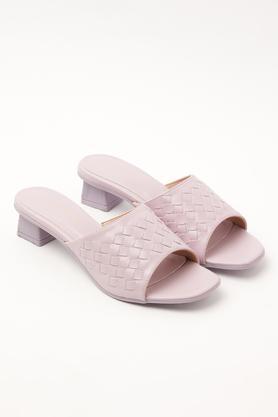 pu-slipon-women's-casual-block-heels---lilac