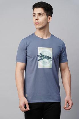 embroidered-cotton-round-neck-men's-t-shirt---blue