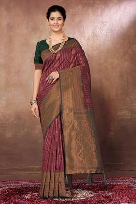 embellished-organza-party-wear-women's-saree---maroon