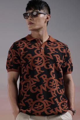 solid-cotton-polo-men's-t-shirt---orange