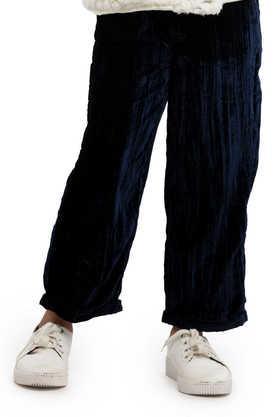 solid-polyester-regular-fit-girls-track-pants---navy