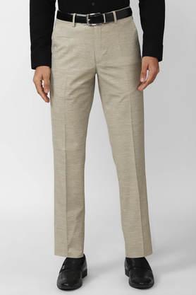textured-polyester-viscose-slim-fit-men's-work-wear-trousers---natural