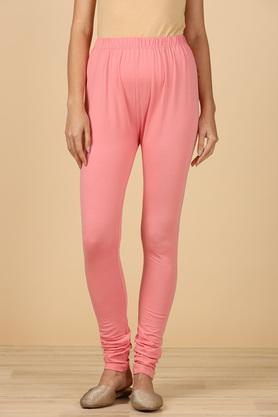 full-length-cotton-lycra-knitted-women's-churidar---pink