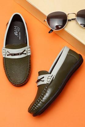 synthetic-slip-on-boys-party-wear-loafers---green