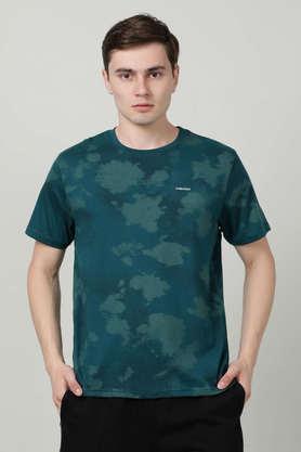 dyed-cotton-slim-fit-men's-t-shirt---teal