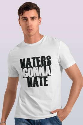 haters-gonna-hate-round-neck-mens-t-shirt---white