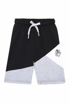 printed-cotton-regular-boys-shorts---grey-melange