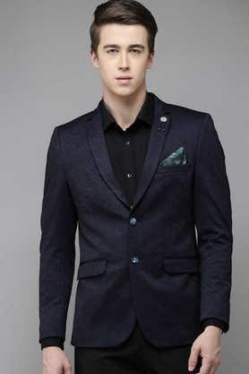 textured-polyester-slim-fit-men's-casual-blazer---navy