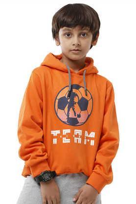 solid-cotton-hood-boys-sweatshirt---orange
