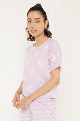 ikat-print-cotton-blouse---lilac