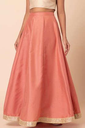 regular-fit-full-length-silk-women's-casual-wear-kalidar-lehenga-skirt---pink