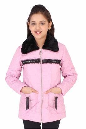 embellished-polyester-and-fur-collar-neck-girls-jacket---pink