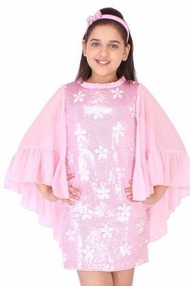 embellished-georgette-round-neck-girls-party-wear-dress---pink