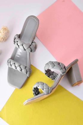 synthetic-leather-women-casual-wear-heels---grey
