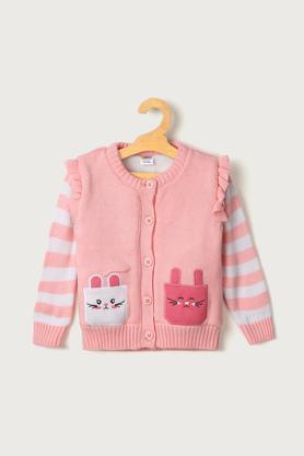 jacquard-acrylic-regular-fit-infant-girls-sweater---pink