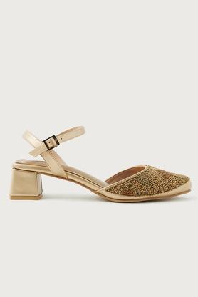 polyurethane-slipon-women's-ethnic-block-heel-mules---copper