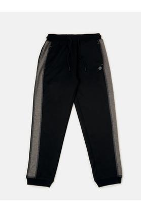 solid-polyester-regular-fit-boy's-joggers---black