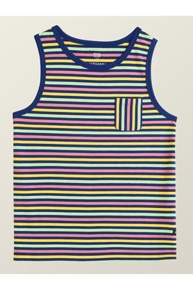 stripes-cotton-relaxed-fit-boys-vest---multi