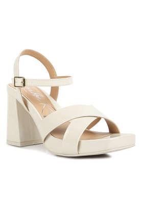 patent-buckle-women's-party-wear-sandals---off-white