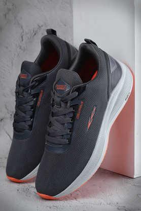 mesh-lace-up-men's-sports-shoes---dark-grey