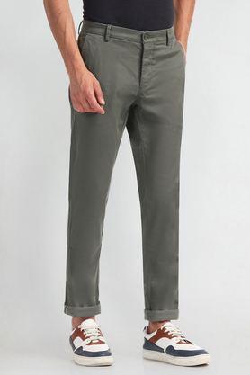 printed-cotton-slim-fit-men's-casual-trouser---green