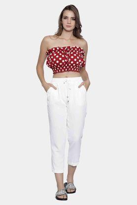 solid-regular-fit-polyester-womens-track-pants---white