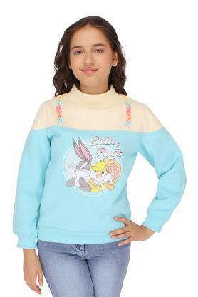 embellished-lace-round-neck-girls-sweatshirt---aqua
