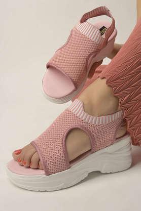 mesh-velcro-girls-casual-sandals---pink