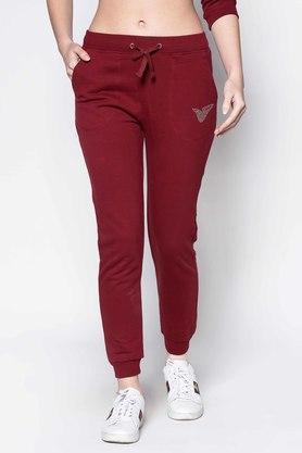 solid-regular-fit-cotton-womens-casual-track-pants---brown